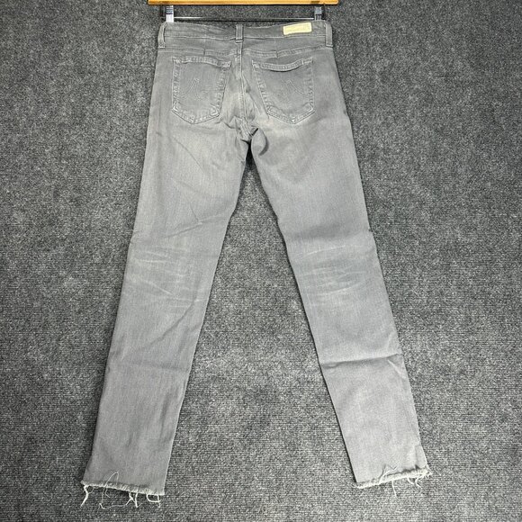 AG Adriano Goldschmied Jeans Womens 25 The Legging Ankle Super Skinny Gray Raw H - Picture 7 of 8